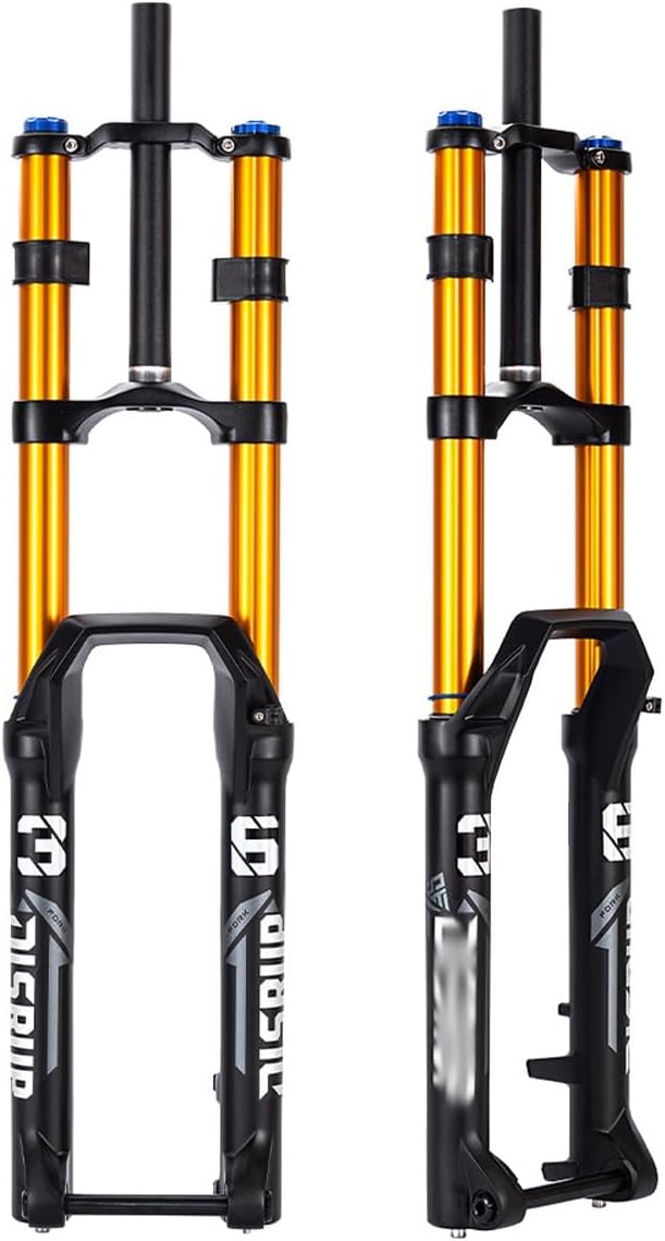 DH 27.5/29" Mountain Bike Suspension Fork XC Disc Brake Double Shoulder Downhill Bike Front Forks 180mm Travel Air Forks Damping Adjust 15 * 110mm Thru Axle