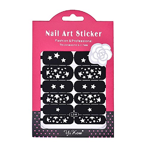Ularmo Fashion Reusable Stamping Tool Nail Art Template Stickers Stamp Stencil Guide Tips (G)