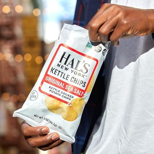 Hal's New York Kettle Cooked Gluten Free Original Sea Salt Salted Potato Chip Crisps, 2 Oz (Pack Of 24) #TOP5
