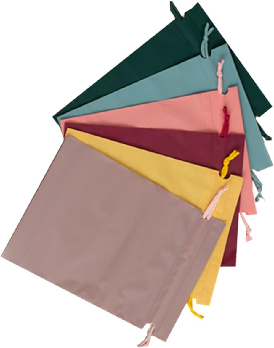 LIFKOME 6Pcs Portable Travel Drawstring Bags for Shoes and Clothes Multifunctional Lightweight Storage Pouches for Business Trips and Outdoor Use