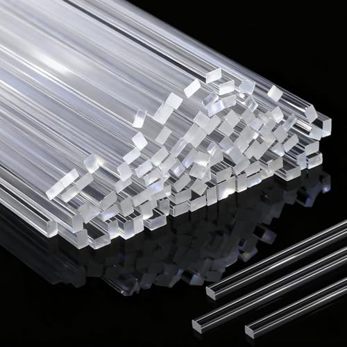 Beeveer 100 Pcs 12" Flat Clear Sticks for Cake Toppers