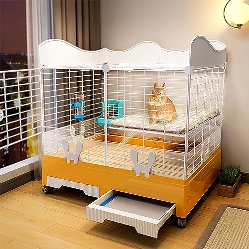 Cage pour petits animaux et cochons d'inde avec barrière surélevée de sécurité