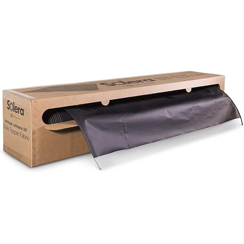 Solera Universal Slide-Topper Replacement Cut-to-Fit Fabric for 5th Wheel RVs, Travel Trailers, Motorhomes, 50' x 48" roll, Black - 432253