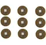 PULABO Chinese Fortune Coins Chinese Good Luck Coins Ancient Chinese Dynasty Time Coin 10pcs for Wealth Good Luck Stylish
