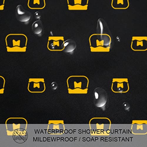 Rideau de douche pot de miel anti-projections pour baignoire - 4
