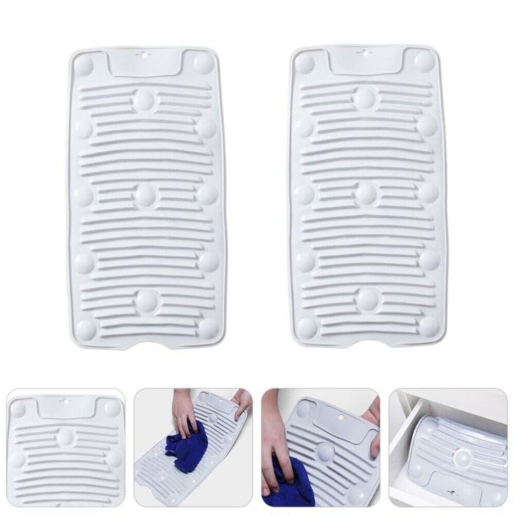 Image of Multipurpose Rollable Foldable Portable Silicone Anti Slip Mini Travelling Housing Washing Cleaning Laundry Pad Board Mat for Shoe Clothes Mop (Pack of 1)