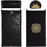 ShaktiMat Classic Acupressure Mat & Neck Pillow Set, Level 1 Intensity in Black, Sustainable & Durable, Relieves Stress & Tension, Promotes Relaxation & Focus