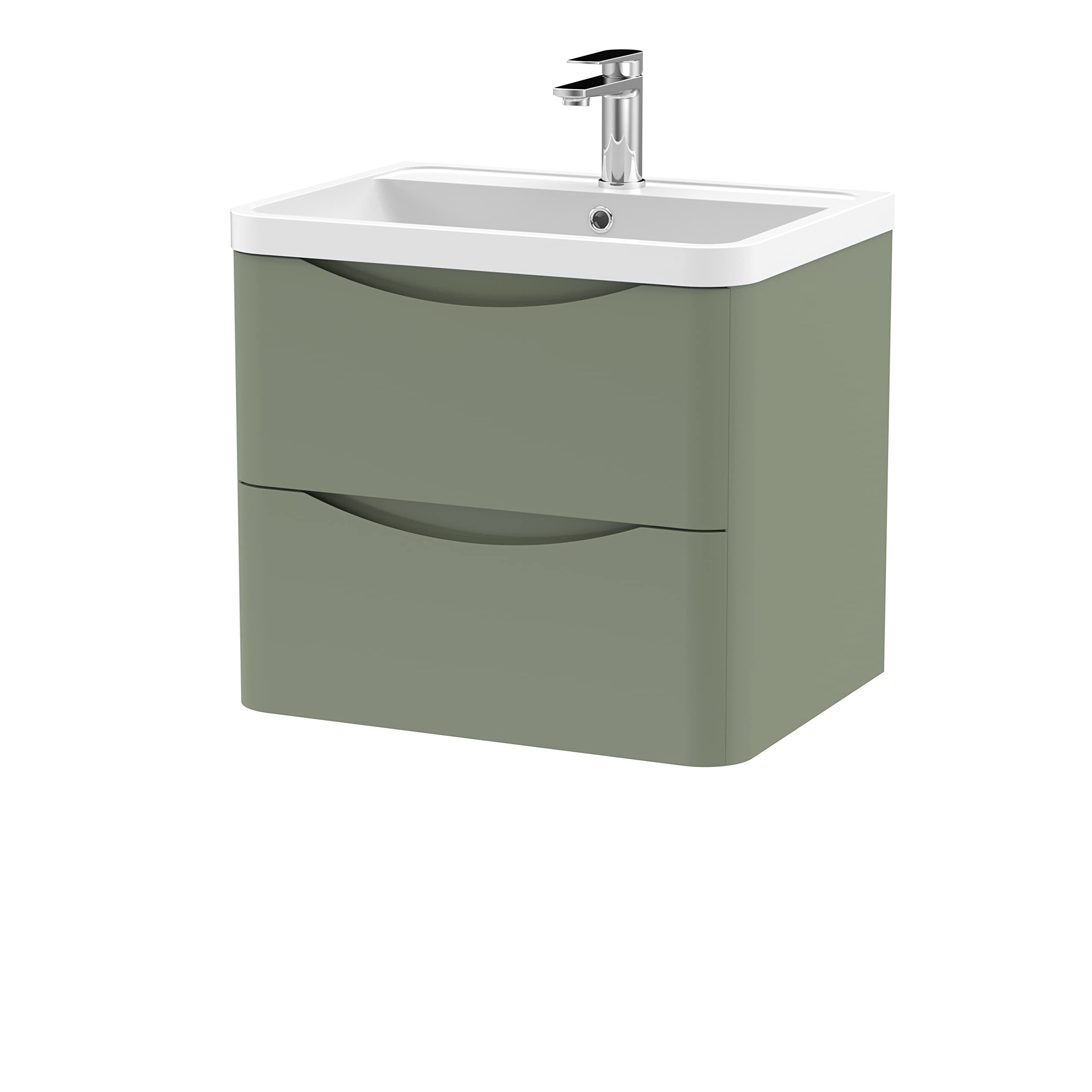 Lunar 600mm Single Bathroom Vanity with Integrated Polymarble Basin