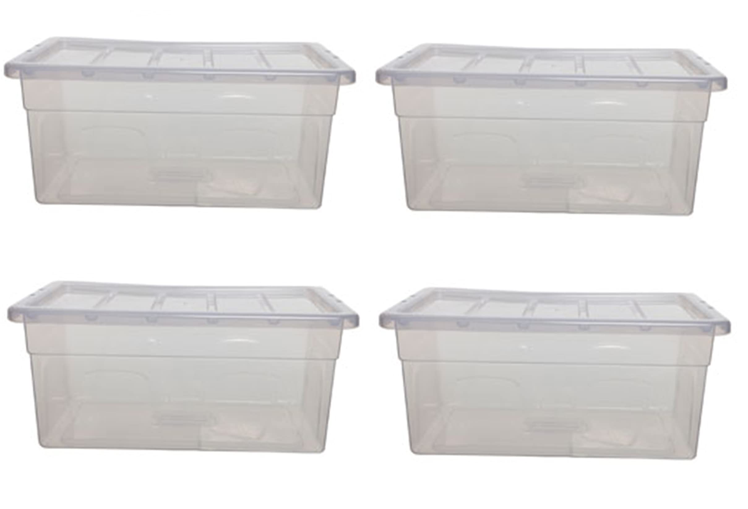 Whitefurze Spacemaster Storage Box, 38L, Clear
