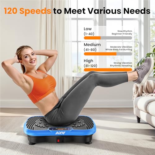 Image of AXV Vibration Plate Fitness Platform Exercise Machine Vibrating Shaking Full Body Shaker Workout Vibrate Stand Shake Board Sport for Weight Loss Fat Burner for Gym Home Office