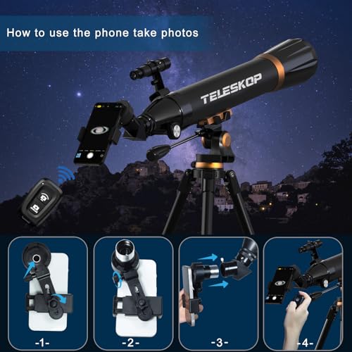 image for ABOTEC Telescope for Adults Astronomy, 90mm Aperture 800mm Refractor T