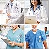 Vicloon Retractable Nurse Watch, 2 Pcs Clip-on Hanging Nurse Fob Watch, Luminous Lapel Watches with Cute Flower Pattern and Silicone Cover for Doctors, Paramedics, Nurses #5