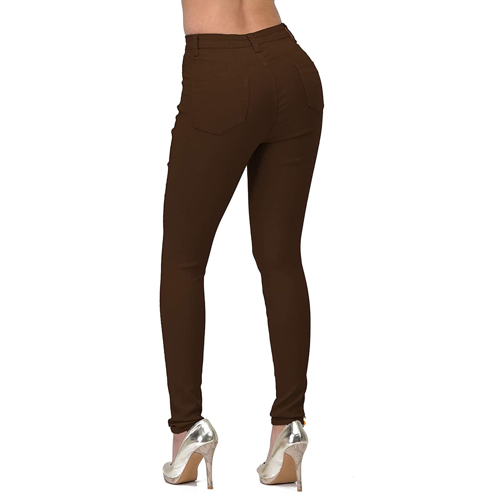 Dninmim Pantalon moulant élastique taille haute pour femme printemps automne skinny décontracté