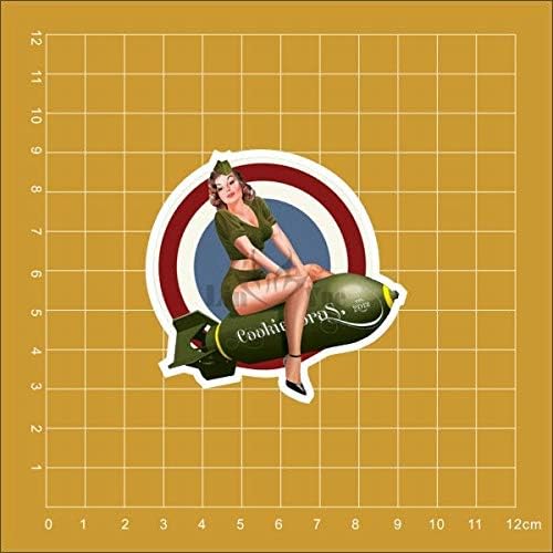 Gadgets WRAP Bomb Girl Pinup Girls Notebook Skateboard Trolley Case Backpack Tables Book Car Sticker