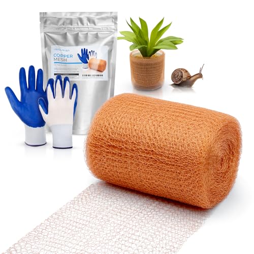 sarkman Copper Mesh Slug Repellent - 12 Metre / 40 Feet Pure Copper Rodent Pest Control Mesh - Durable & Pet Safe Garden Protector - Flexible, Cuttable Insect Barrier for Mice, Rats & Birds | Red