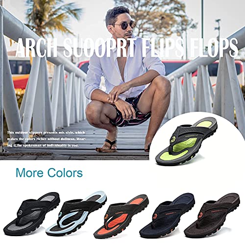 Image of Men's Flip-Flops, Thongs Sandals Durable Comfort Slippers for Beach