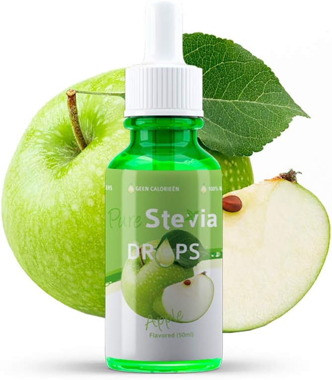 Stevia Drops Apple 50ml - Liquid Sweetener - Natural Ingredients - PureStevia