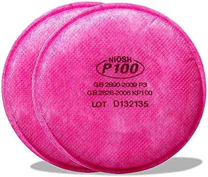 Particulate Filter Compatible with 2097 P100, Installed on 6000 7000 FF-4 Filter Retainer Use, 4.3 Inch (4 Pcs 2 pairs)