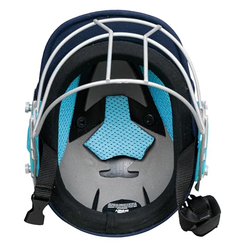 Image of Shrey Star Junior 2.0 Steel Batting Cricket Helmet with Adjustable Grill for Boys (Navy)