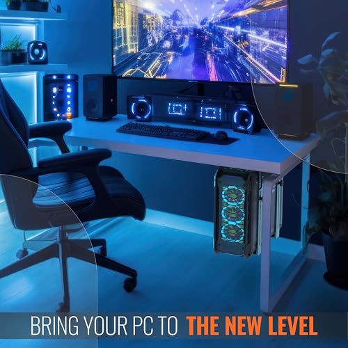 RICOO PC Halterung unter Schreibtisch Verstellbar Computer Rechner Aufhängung für Untertisch TRH02-S Tischhalterung Computerhalterung bis 35Kg Unterbau Halter Regal Server Rack Big Tower Gehäuse