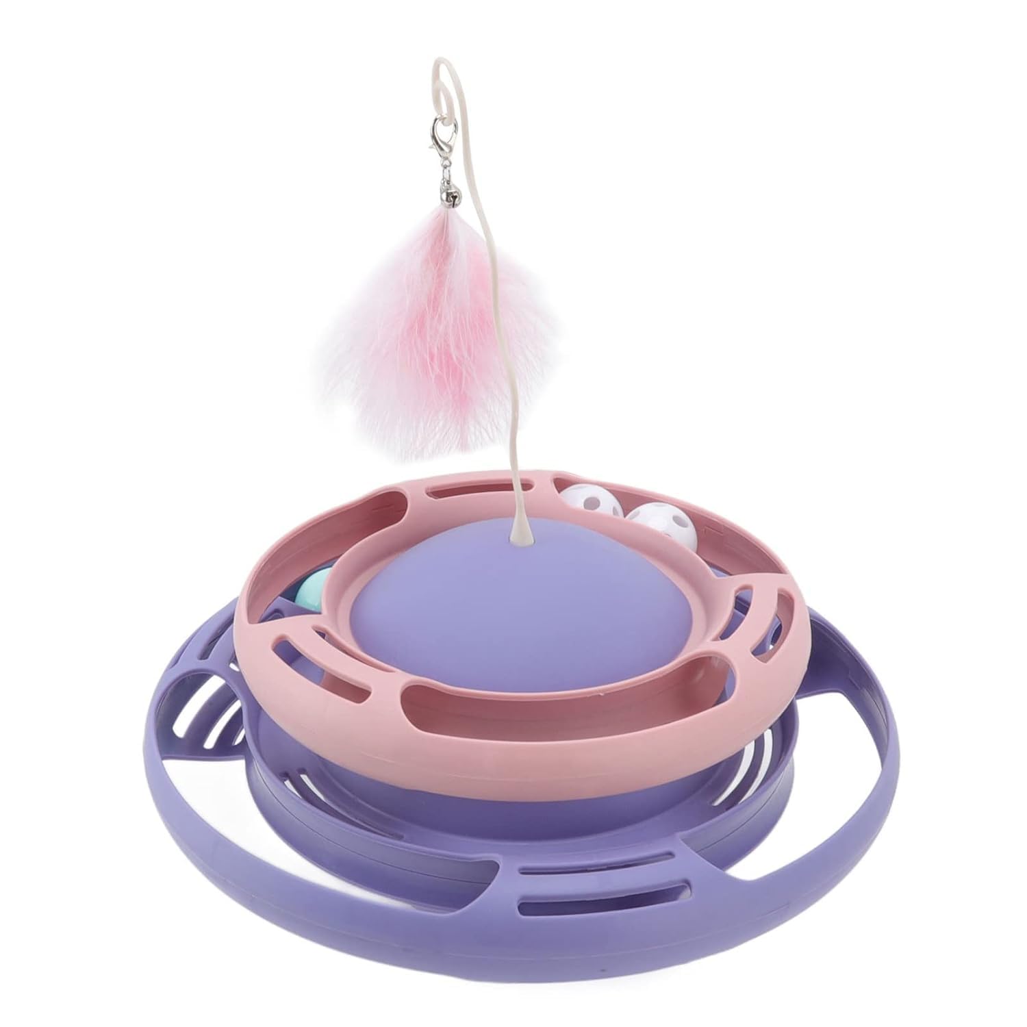Foodie Puppies Cat Turntable Toys, Cat Roller Tracks Ball Round Base 2 Level Turntable Cat Toys - (Frenzy Tower Toy) |Cat Turntable Toy for Mental and Physical Exercise, (Color May Vary) (B0CHQJQHN9) Amazon Price History, Amazon Price Tracker