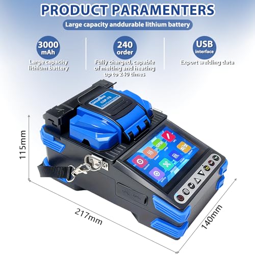 Image of Fiber Optic Fusion Splicer 2026 Four Motor Core Alignment - Fully Automatic FTTH Splicer - 5S Heating, 15S Splicing