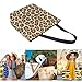Daily Canvas Extra Large Shoulder Tote Bag,Fashion Leopard Skin Pattern Durable Weekender Top Handle Zipper Bag for Gym Picnic Yoga Beach Travel Kitchen Market Grocery Shopping