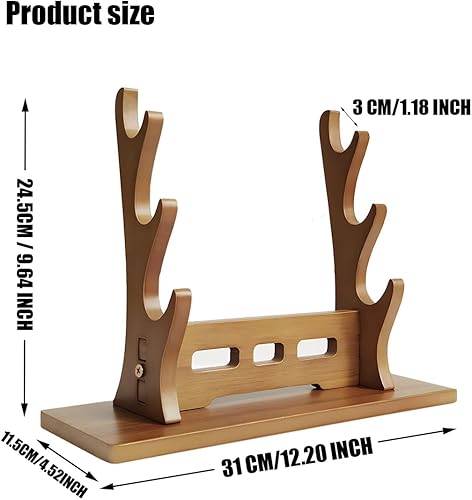 Miniatura 10 de Soporte de katana, soporte de espada samurái de 3 niveles, soporte para espada, estante de hoja de cosplay, soporte de exhibición de sable de luz,