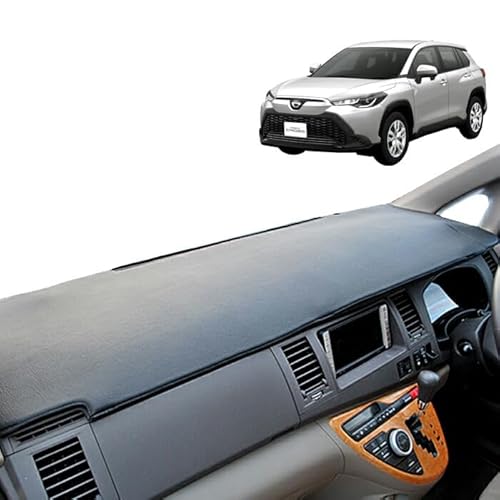 カローラクロス カローラクロスハイブリッド(ZSG10/ZVG11/CVG15) (R03/09〜) (クロスオーバー) ダッシュボードマット 国産 ダッシュマット オーダーメイド(レザー風生地/縁ロック加工)
