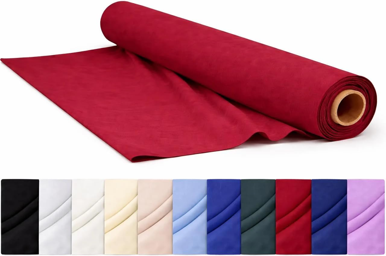 CraftsFabrics Plain Dyed Homespun Cotton Fabric – 100% Cotton – 110cm Wide – Soft Woven Craft Fabric for Sewing, Quilting, Dressmaking, Crafts & Home Décor (Wine, 3 Metre Pre-Cut) — image 1