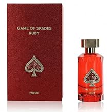 Jo Milano Game of Spades Ruby Parfum Spray | 3.4 oz 100ml | Fruity, Amber, Sweet, Musky, Rose, Saffron Scent | Long Lasting Fragrance for Men and Women Unisex