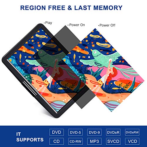 Naviskauto 17.9" Portable Dvd Player With 15.6'' Large Screen Free Carry Bag Rechargeable Battery Support Hdmi Input, 1080P Video, Mp4, Sync Screen, Last Memory, Av In & Out, Region Free, Usb #TOP5