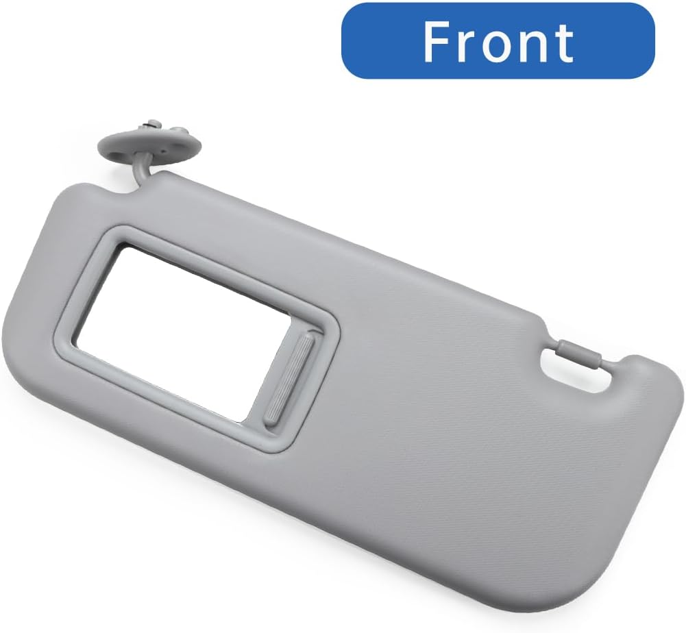 INTGET Gray Driver Side Sun Visor for Toyota Corolla Accessories 2019 2020 2021 2022 2023 2024 ABS Left Side Car Sun Visor Replacement with Mirror
