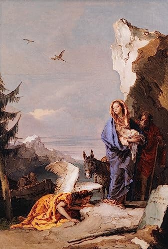 Poster La fuite en Égypte Tiepolo 50x70cm toile sans cadre