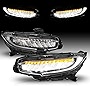 AmeriLite for 2016-2020 Honda Civic Sedan Type-R Style Full LED Sequential Signal Light Headlight Assembly Pair - Passenger and Driver Side