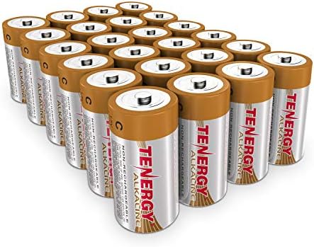 Tenergy 1.5V C Alkaline LR14 Battery, High Performance C Non-Rechargeable Batteries for Clocks, Remotes, Toys & Electronic Devices, Replacement C Cell Batteries, 24 Pack