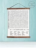 Wood & Canvas Wall Hanging Bathroom Word Search Forgot Phone Wall Art 19x24-Inch