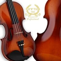 Rhythm Violin Set for Beginners,Acoustic Violins Starter Kit Package for Student,Beginners Fiddle with Hard Case, Rosin, Shoulder Rest, Bow, and Extra Strings (NATURAL, Full) — image 4