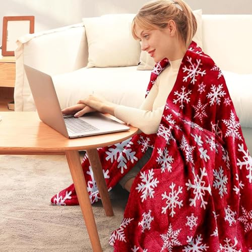 Couverture chaude pour l'hiver plaid canapé de Noël en patchwork lavable - 4