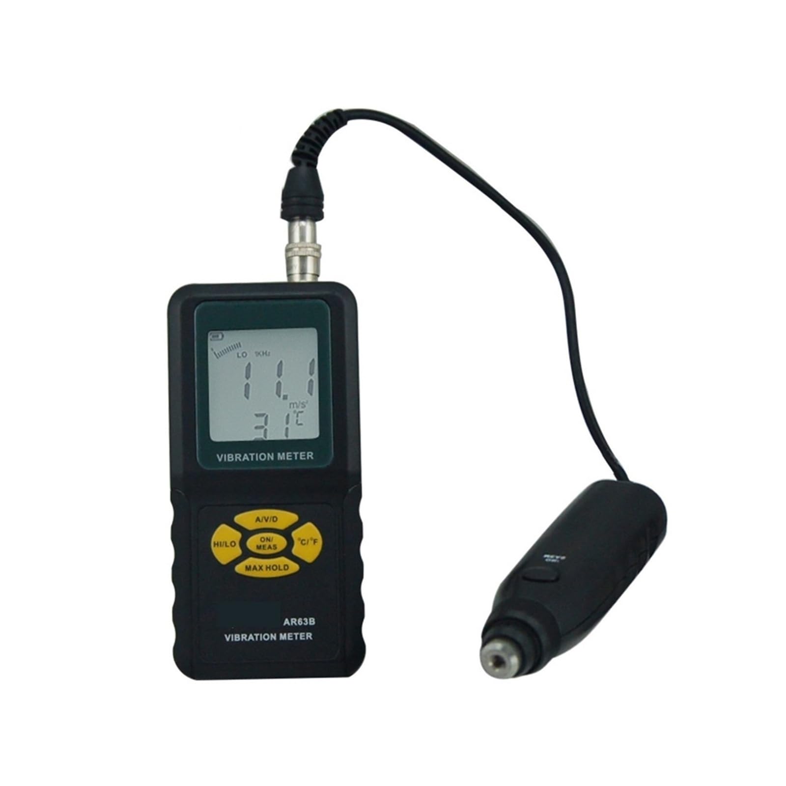 Vibrationsmesser, AR63B Vibrationsmessgerät Digitaler Präzisions-Tester Analyzer Vibrometer Geschwindigkeits-Beschleunigungs-Wegmessung