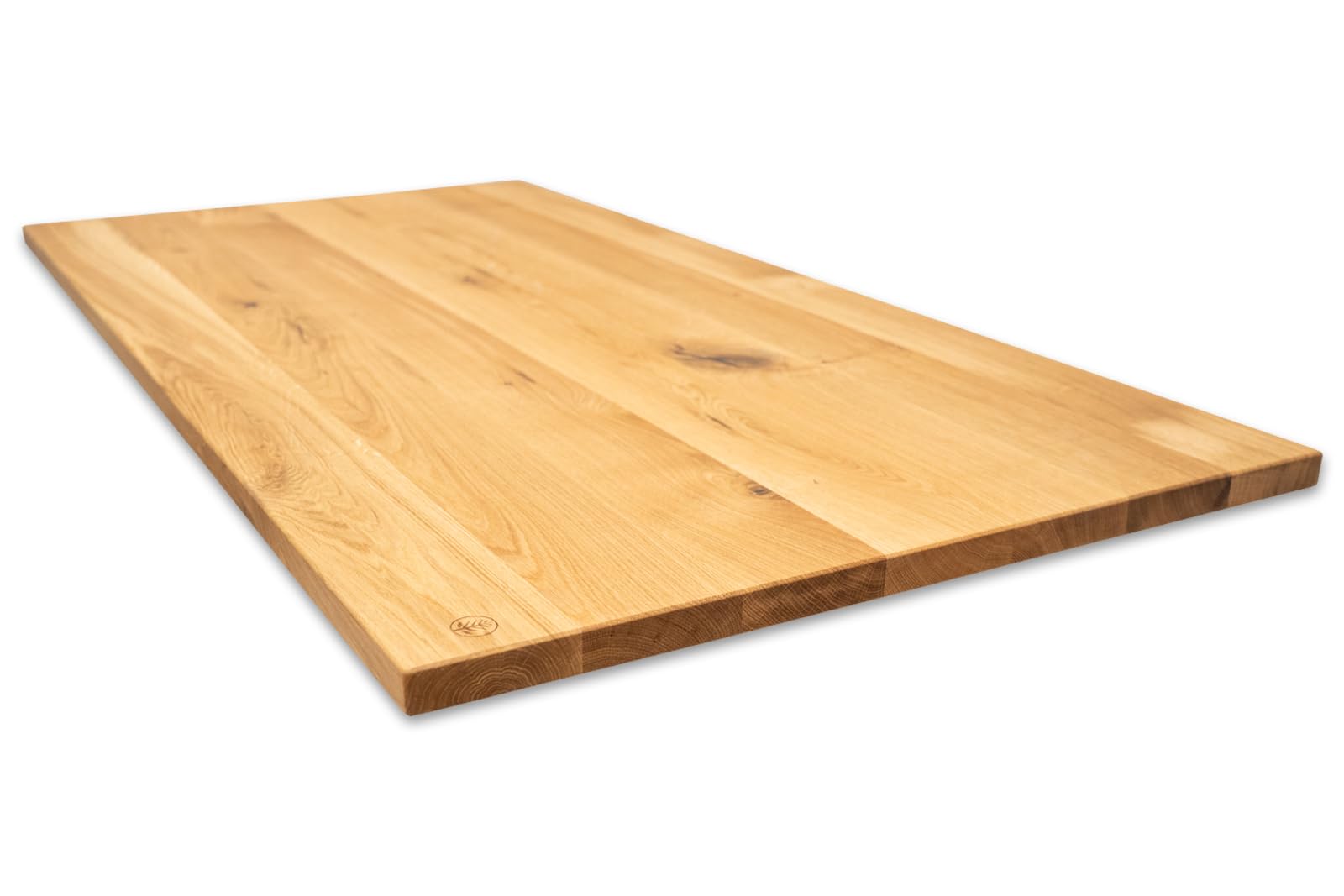 Tischplatte Schreibtischplatte Wildeiche Massivholz gerade Kanten (160 x 70 cm)