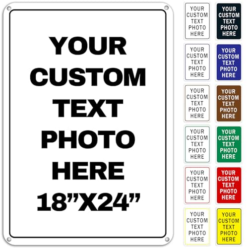 Bosigns VERTICAL WHITE Custom Metal Sign, 18 Inchx24 Inch Rust Free .040 Aluminum cover