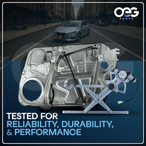 Image of OEG Parts New Window Regulator W /Motor Rear Drivers Side Left RLH Compatible With 2005-10 CHLER 300, 2006-10 Dodge Charger & 2005-08 Magnum, 5065473AC 5065473AF 748-546