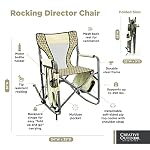 Creative Outdoor Collapsible Folding Rocking Director Chair | Camping Picnic Beach & Patio - Image 2