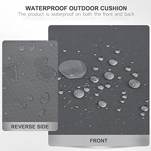Favoyard Patio Chair Cushion 19 X 19 Inch Waterproof Outdoor Seat Cushions For Patio Furniture 3-Year Color Fastness Garden Sofa Couch Chair Pads With Handle And Adjustable Straps Set Of 2, Dark Gray #TOP1
