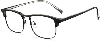 Cyxus 20g Lightweight Acetate + Metal Blue Light Blocking Glasses Men Semi-rimless Office Computer 8216