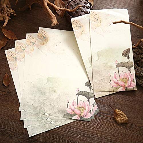 Halloluck Conjunto de 48 peças de papelaria para escrever cartas, 32 papéis de papelaria coloridos p