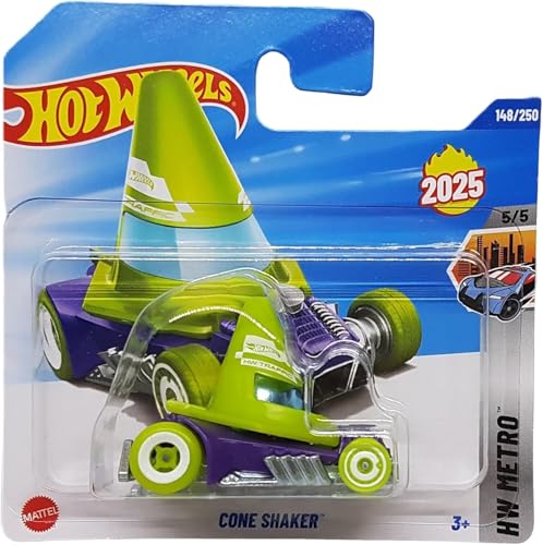 Hot Wheels - Cone Shaker - HW Metro 5/5 - JBB62 - Short Card - HW Traffic - Green Purple - Mattel 2025 - 1:64 - image 1