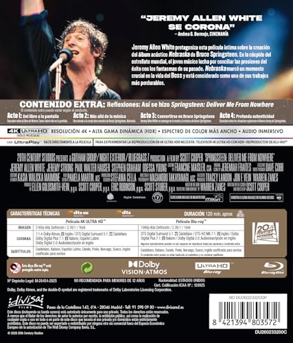 Springsteen: Deliver Me From Nowhere película documental en formato combo 4K UHD Blu-ray 3