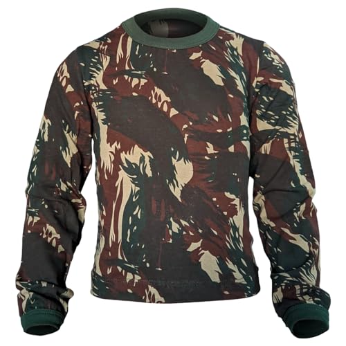 Camiseta Militar Infantil Camuflada Exército Manga Longa 100% Algodão (as2, numeric, numeric_6, regu